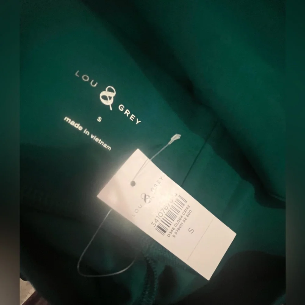 NWT Lou & Grey the Ponte Pocket Legging in Esmerald Green Side Pockets Size S
